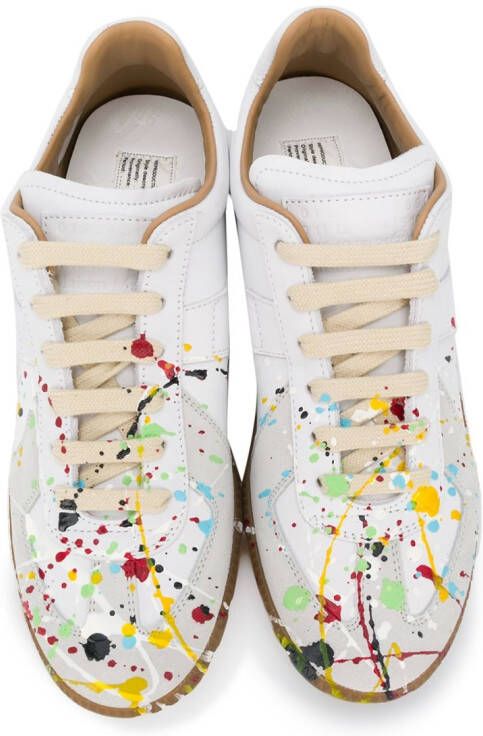 Maison Margiela Replica paint-splatter sneakers White