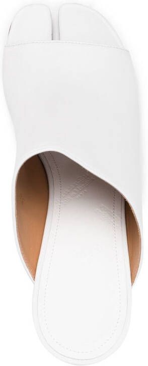 Maison Margiela Tabi 70mm leather mules White