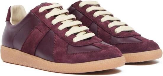 Maison Margiela Replica low-top leather sneakers Red