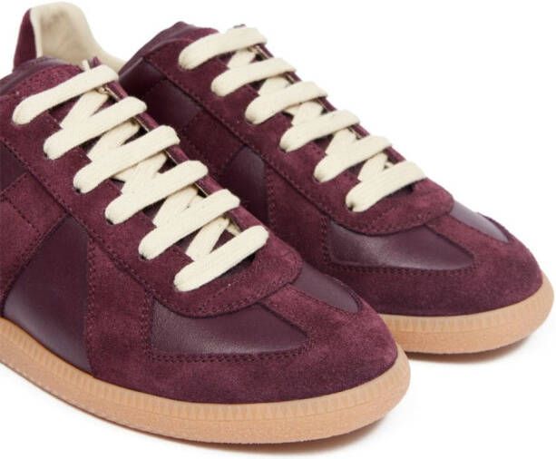 Maison Margiela Replica low-top leather sneakers Red