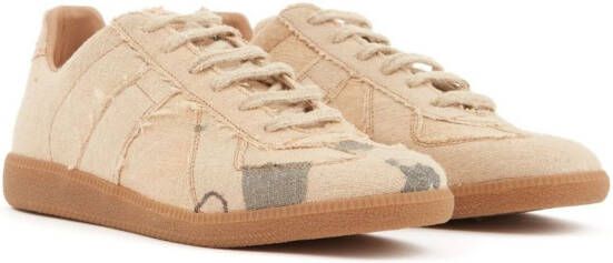 Maison Margiela Replica low-top leather sneakers Neutrals