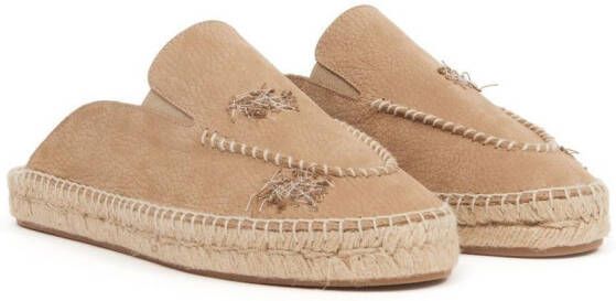 Maison Margiela embroidered espadrille mules Neutrals