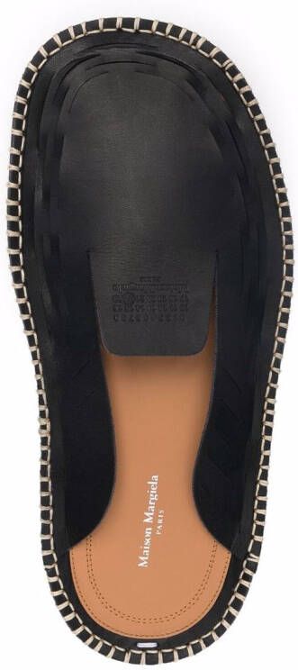 Maison Margiela round-toe leather slippers Black