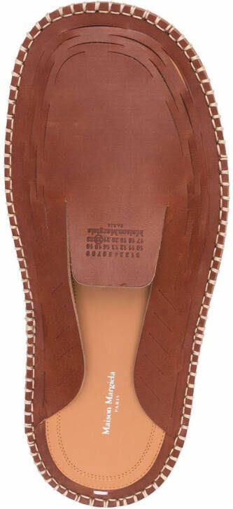 Maison Margiela slip-on leather moccasins Brown