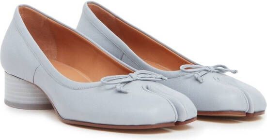 Maison Margiela Tabi 30mm leather ballerina pumps Blue