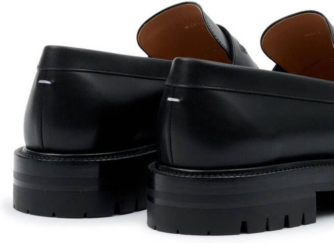 Maison Margiela Tabi leather loafers Black