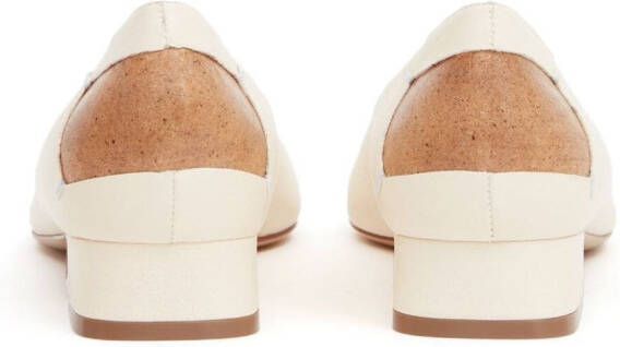 Maison Margiela Décortiqué four-stitch ballerina shoes White