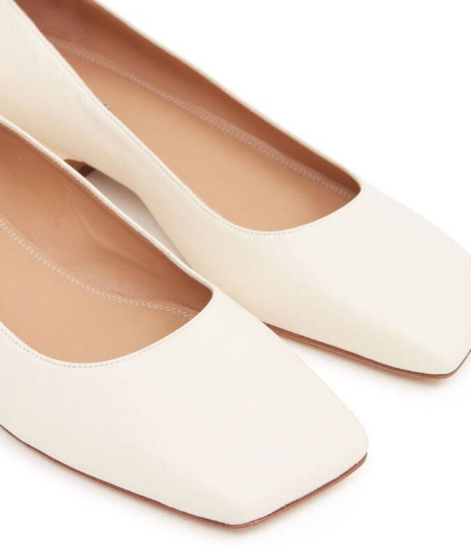 Maison Margiela Décortiqué four-stitch ballerina shoes White