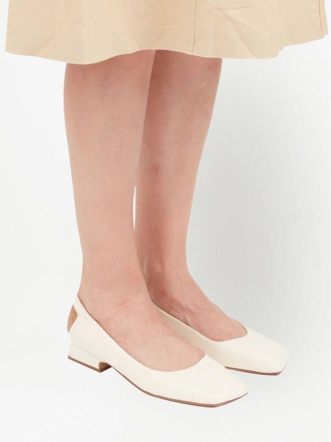 Maison Margiela Décortiqué four-stitch ballerina shoes White