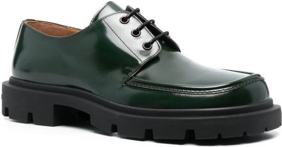 Maison Margiela lace-up leather derby shoes Green