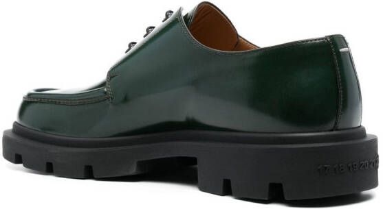 Maison Margiela lace-up leather derby shoes Green