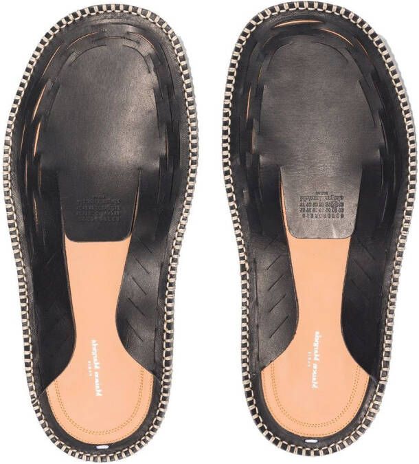 Maison Margiela stitched-trim slippers Black