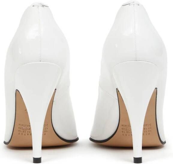 Maison Margiela Tabi 110mm patent-leather pumps White