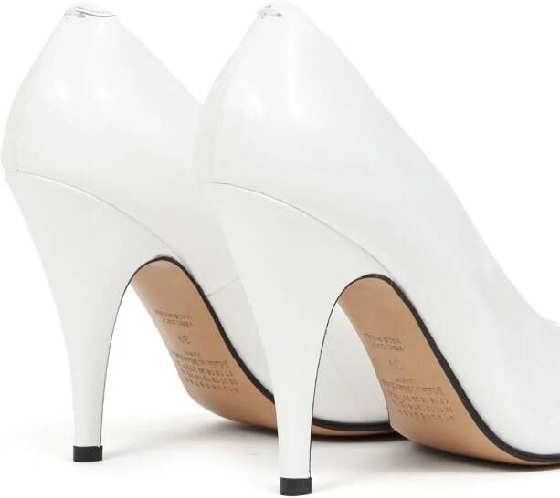 Maison Margiela Tabi 110mm patent-leather pumps White