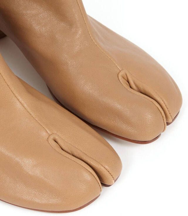 Maison Margiela Tabi 30mm leather ankle boots Neutrals
