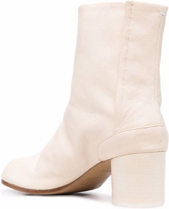 Maison Margiela Tabi 60mm leather ankle boots White