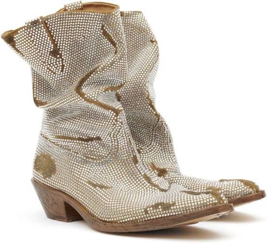 Maison Margiela Tabi 55mm slouchy Western boots Neutrals