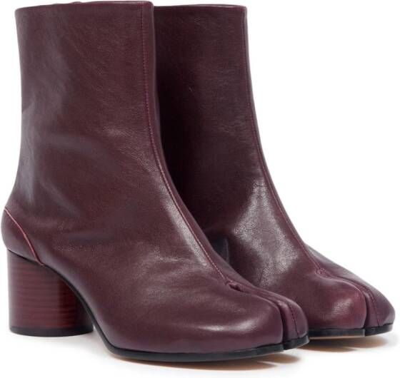 Maison Margiela Tabi 60mm leather ankle boots Purple