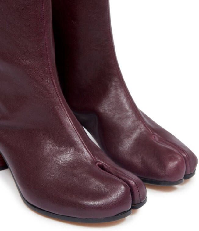 Maison Margiela Tabi 60mm leather ankle boots Purple