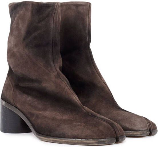 Maison Margiela Tabi 60mm leather boots Brown