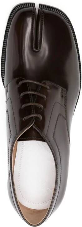 Maison Margiela Tabi 60mm leather oxford shoes Brown