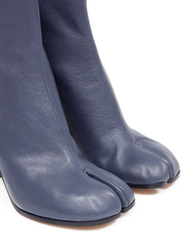 Maison Margiela Tabi 80mm leather ankle boots Blue