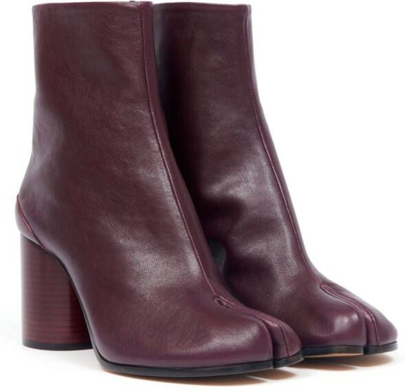 Maison Margiela Tabi 80mm leather ankle boots Purple