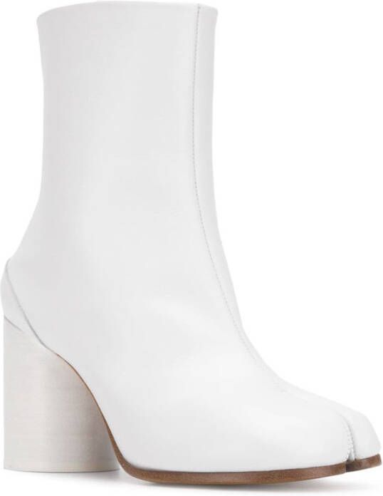 Maison Margiela Tabi 80mm leather ankle boots White