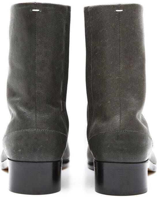 Maison Margiela Tabi 30mm leather ankle boots Grey