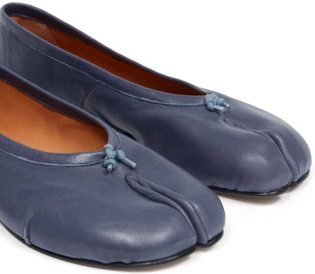 Maison Margiela Tabi New leather ballerina shoes Blue
