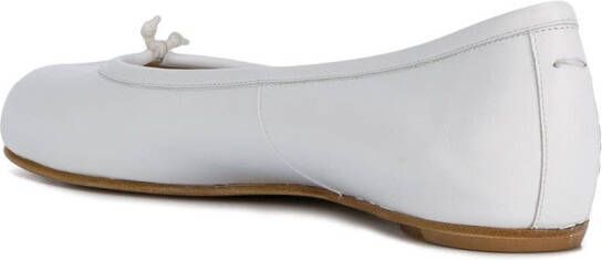 Maison Margiela Tabi leather ballerina shoes White