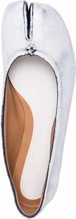 Maison Margiela Tabi leather ballerina shoes White