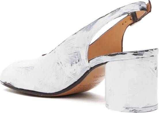 Maison Margiela Tabi Bianchetto 60mm slingback pumps White