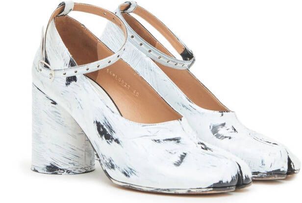 Maison Margiela Tabi Bianchetto 80mm leather pumps White