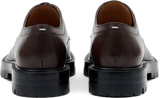 Maison Margiela Tabi leather Derby shoes Brown