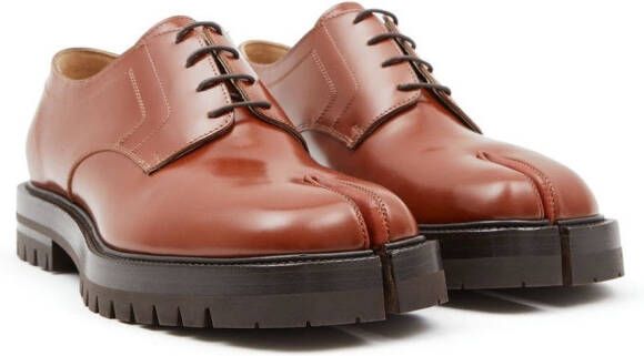 Maison Margiela Tabi lace-up Derby shoes Brown