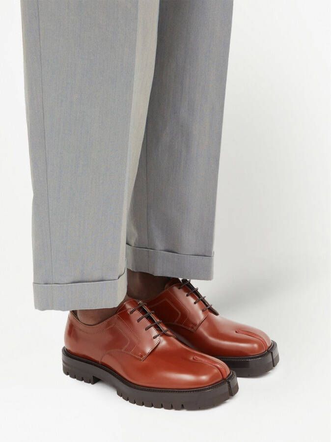 Maison Margiela Tabi lace-up Derby shoes Brown