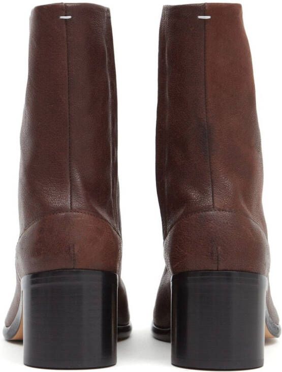 Maison Margiela Tabi leather ankle boots Brown