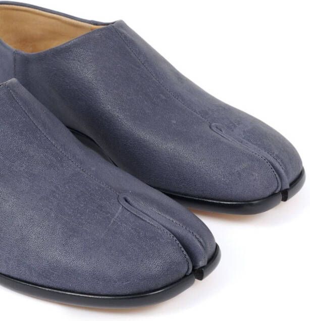Maison Margiela Tabi leather babouche shoes Blue