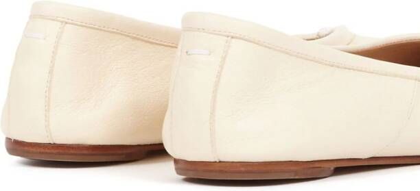 Maison Margiela Tabi leather ballerina shoes White