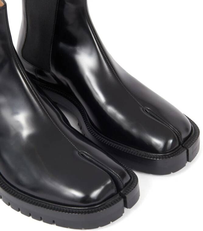 Maison Margiela Tabi leather boots Black