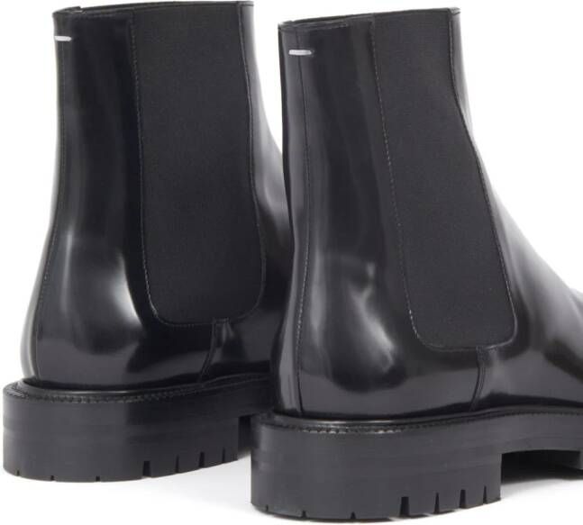 Maison Margiela Tabi leather boots Black