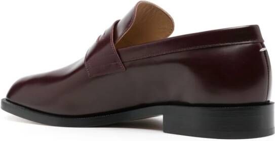 Maison Margiela Tabi leather loafers Red