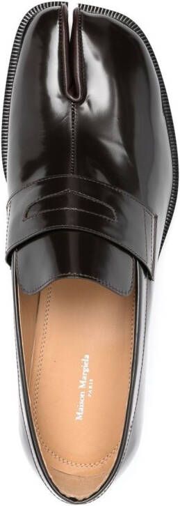 Maison Margiela Tabi leather loafers Brown