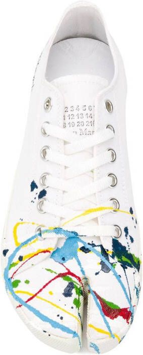 Maison Margiela Tabi paint-splatter sneakers White