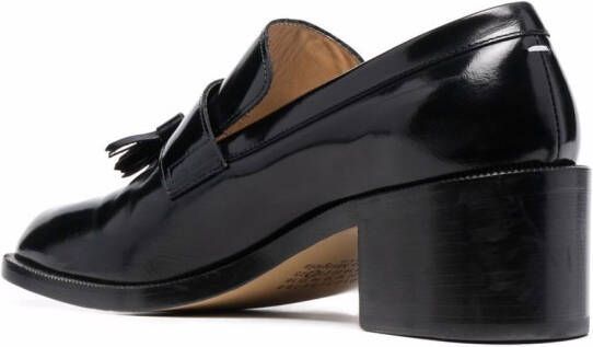 Maison Margiela Tabi tassel-detail leather loafers Black