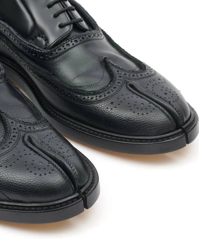 Maison Margiela Tabi Monster leather brogues Black