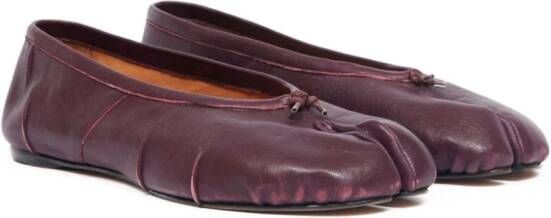 Maison Margiela Tabi New leather ballerina shoes Purple