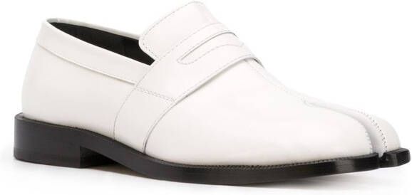 Maison Margiela Tabi leather loafers White