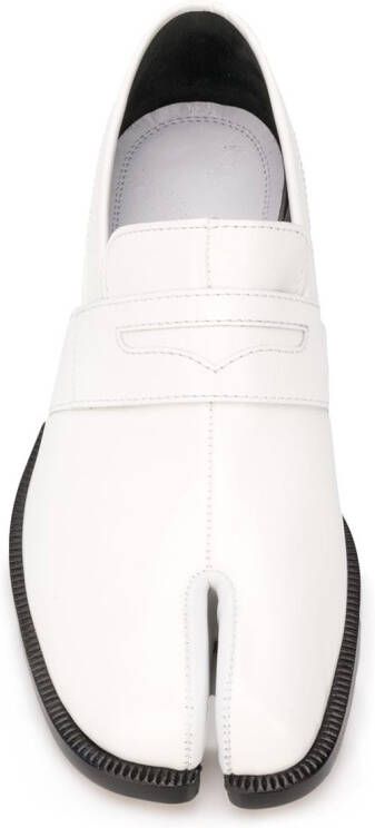 Maison Margiela Tabi leather loafers White